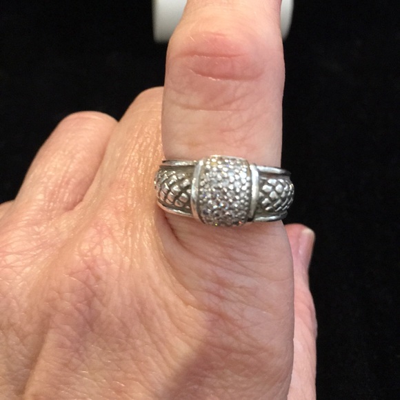 Scott Kay SS Diamond Cluster Equestrian Ring - Picture 6 of 6